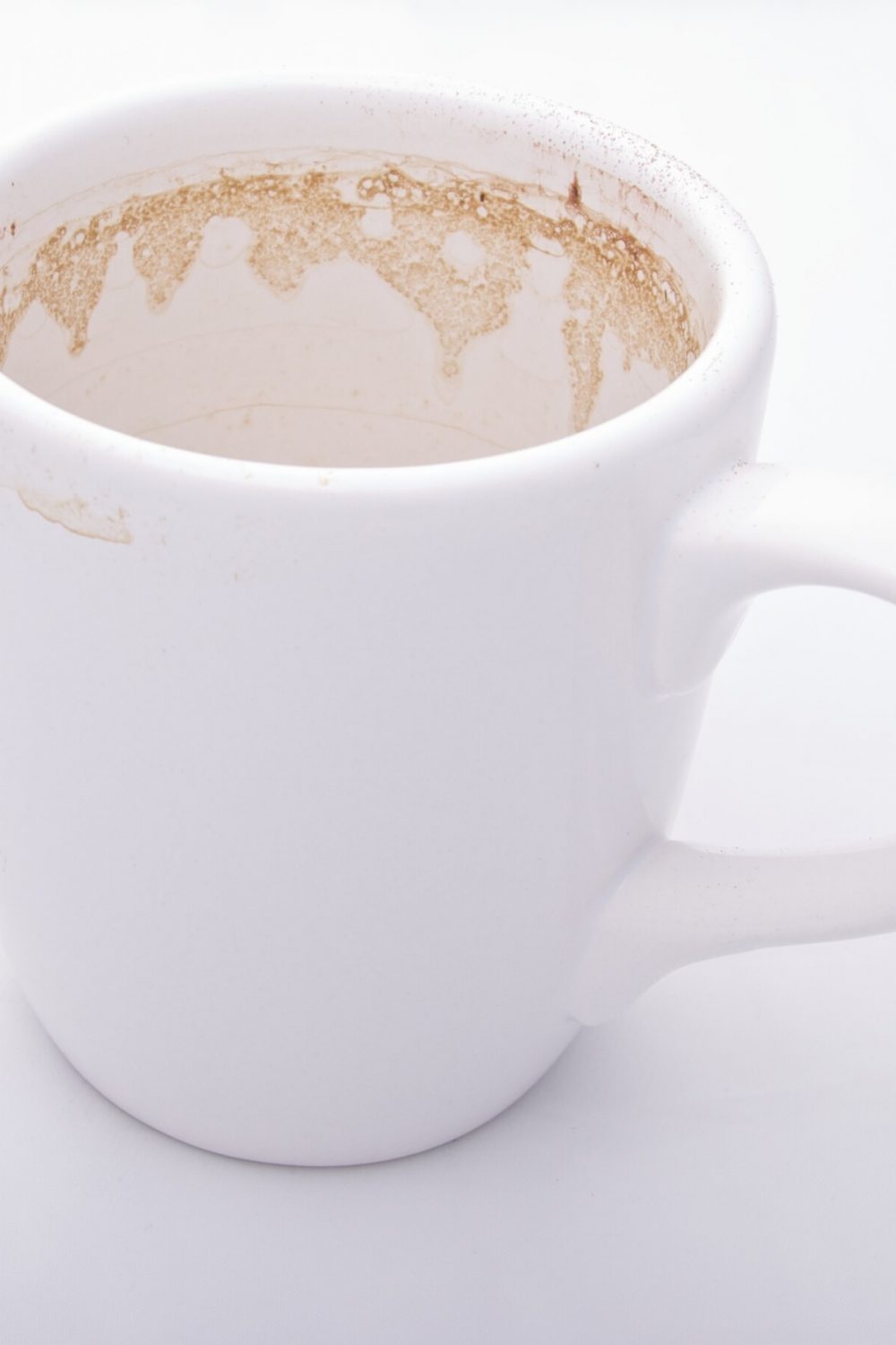A white ceramic coffee mug