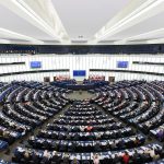 The European Parliament hemicycle in Strasbourg