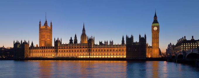 The Palace of Westminster beside the Thames